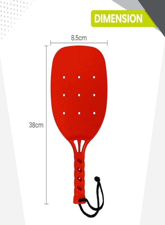 GISCO مجموعة مضارب بيكلبول من جيسكو (عبوة من قطعتين) | مضارب حمراء مع كرة واحدة بقطر 70 مم | طقم بيكلبول متين وخفيف الوزن | مناسب للعب في الأماكن المغلقة والمفتوحة للأطفال والكبار - Image 2